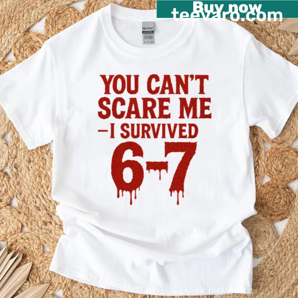 Retro horror meme t-shirt with vintage distressed style and bold text