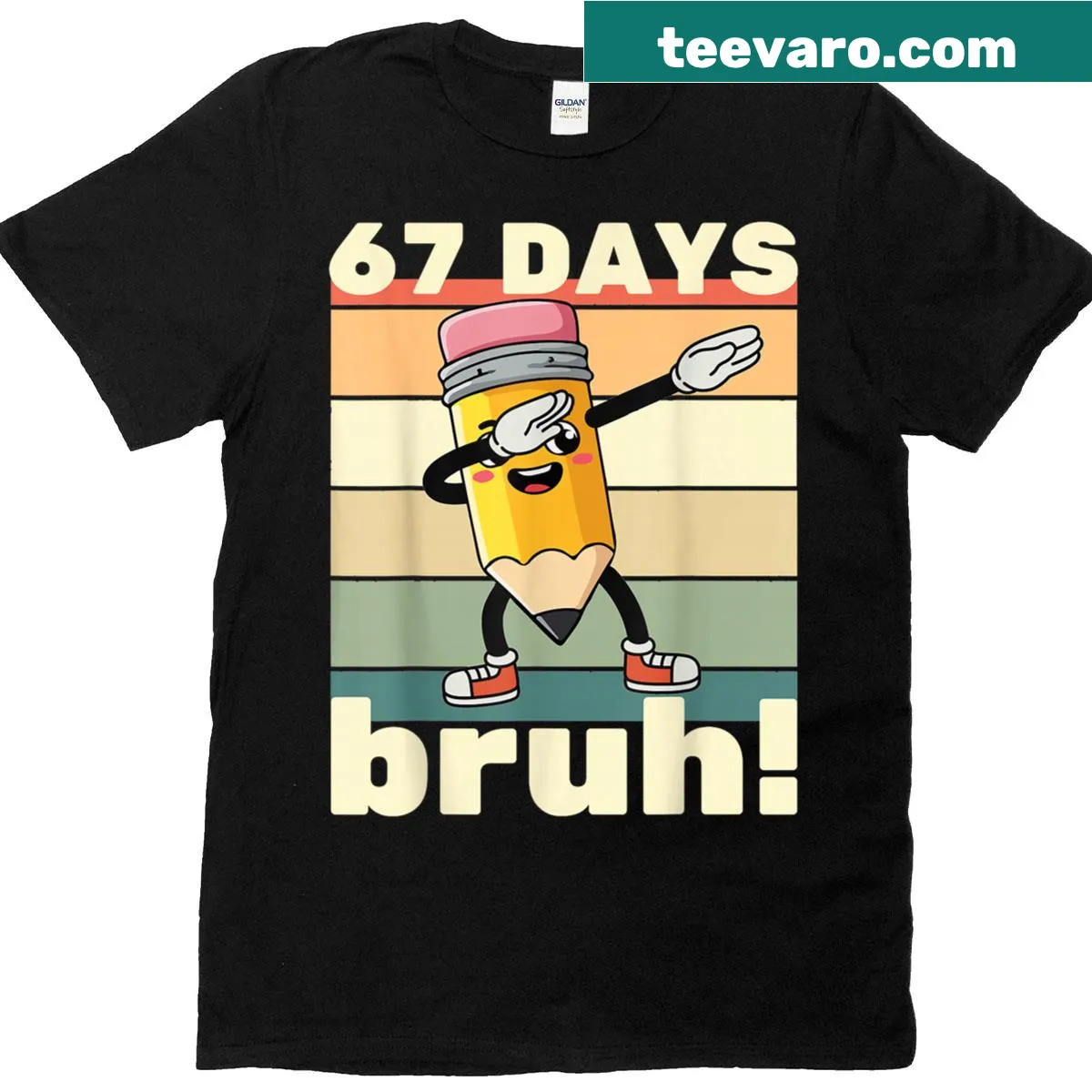 Funny t-shirt for kids with dabbing graphic and 'Bruh' text — on a men's t-shirt