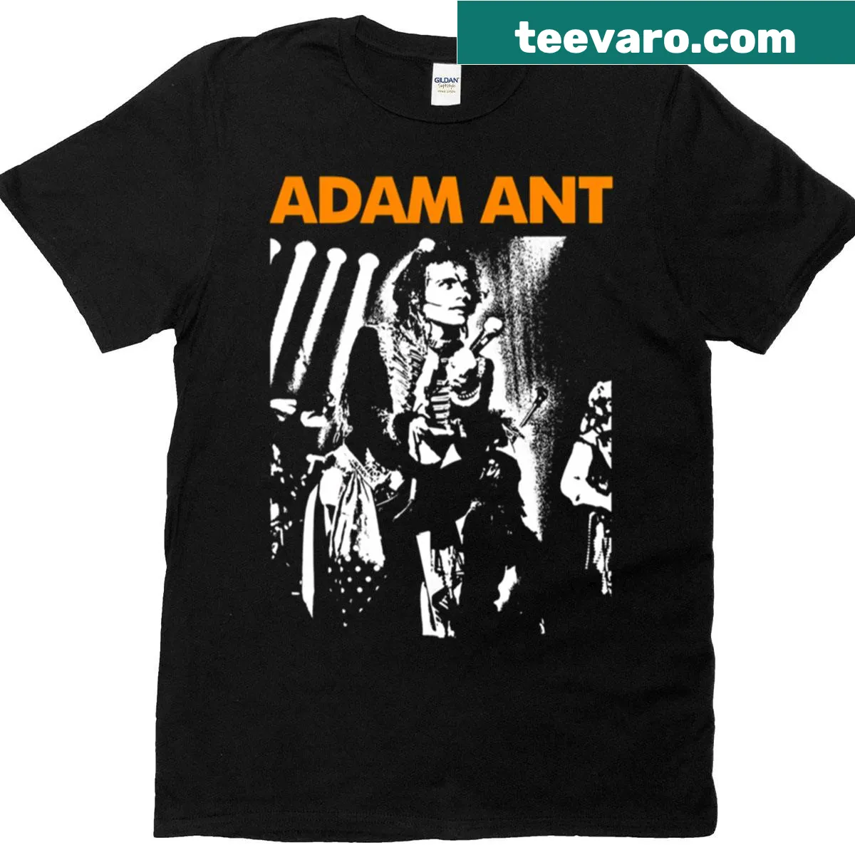 Funny graphic t-shirt featuring Adam and an ant — on a men's t-shirt