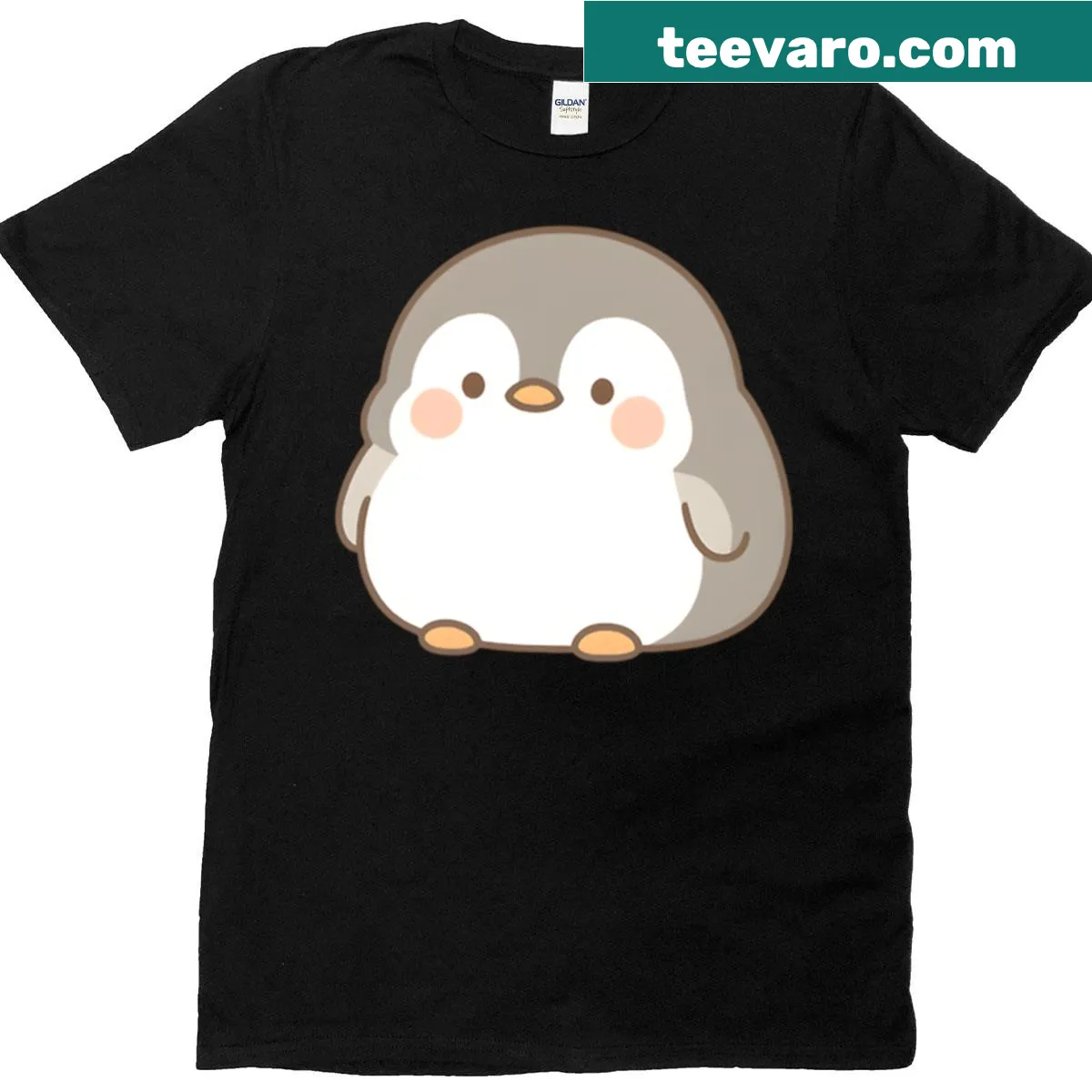 Cute baby penguin graphic on a kawaii-style t-shirt for kids. — on a men's t-shirt