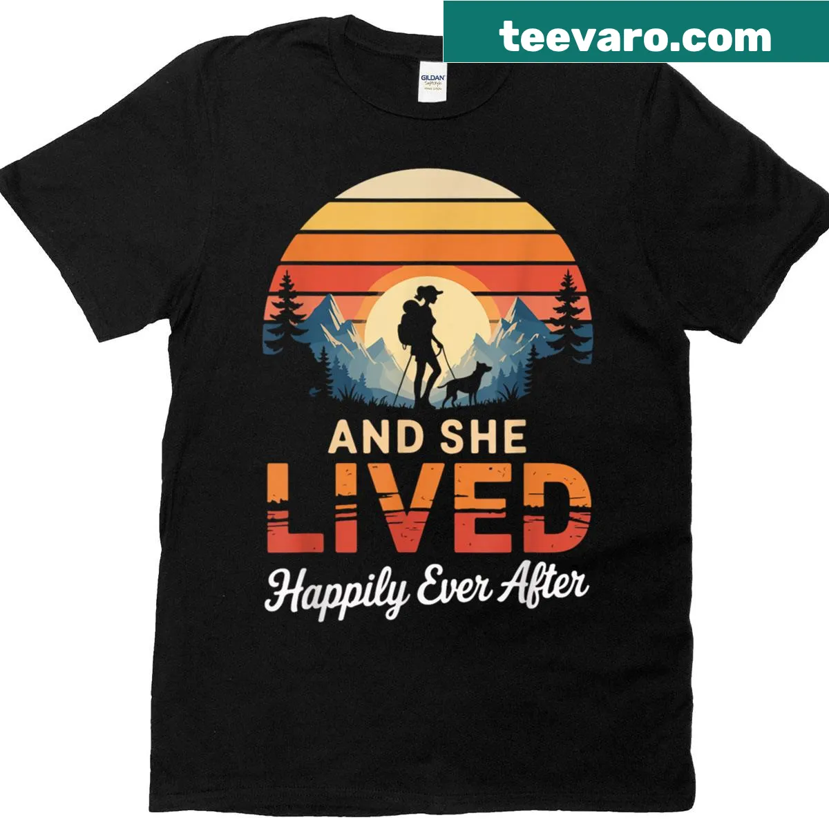 Enchanting t-shirt featuring a sunset and fairytale-inspired design — on a men's t-shirt
