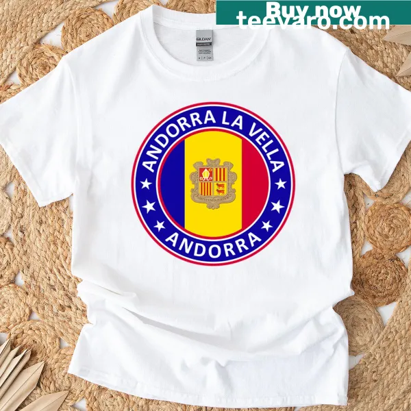 T-shirt featuring the landmarks of Andorra La Vella