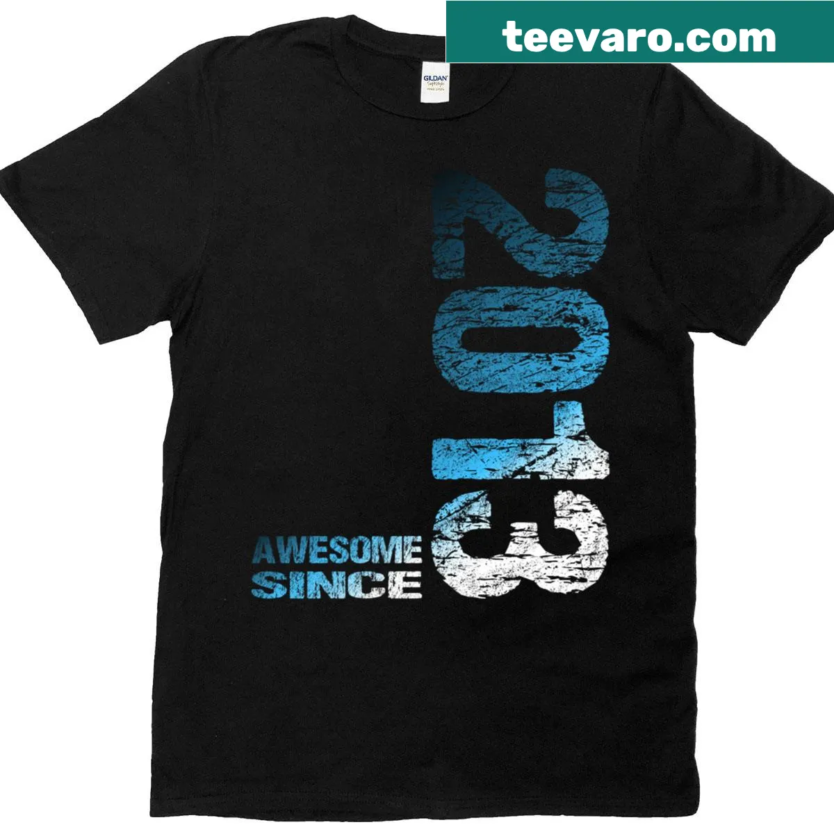 12th birthday T-shirt with bold typography for 2013 — on a men's t-shirt
