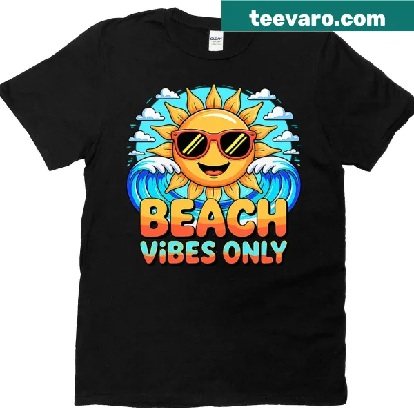 T-shirt featuring the phrase 'Beach Vibes Only' for summer wear