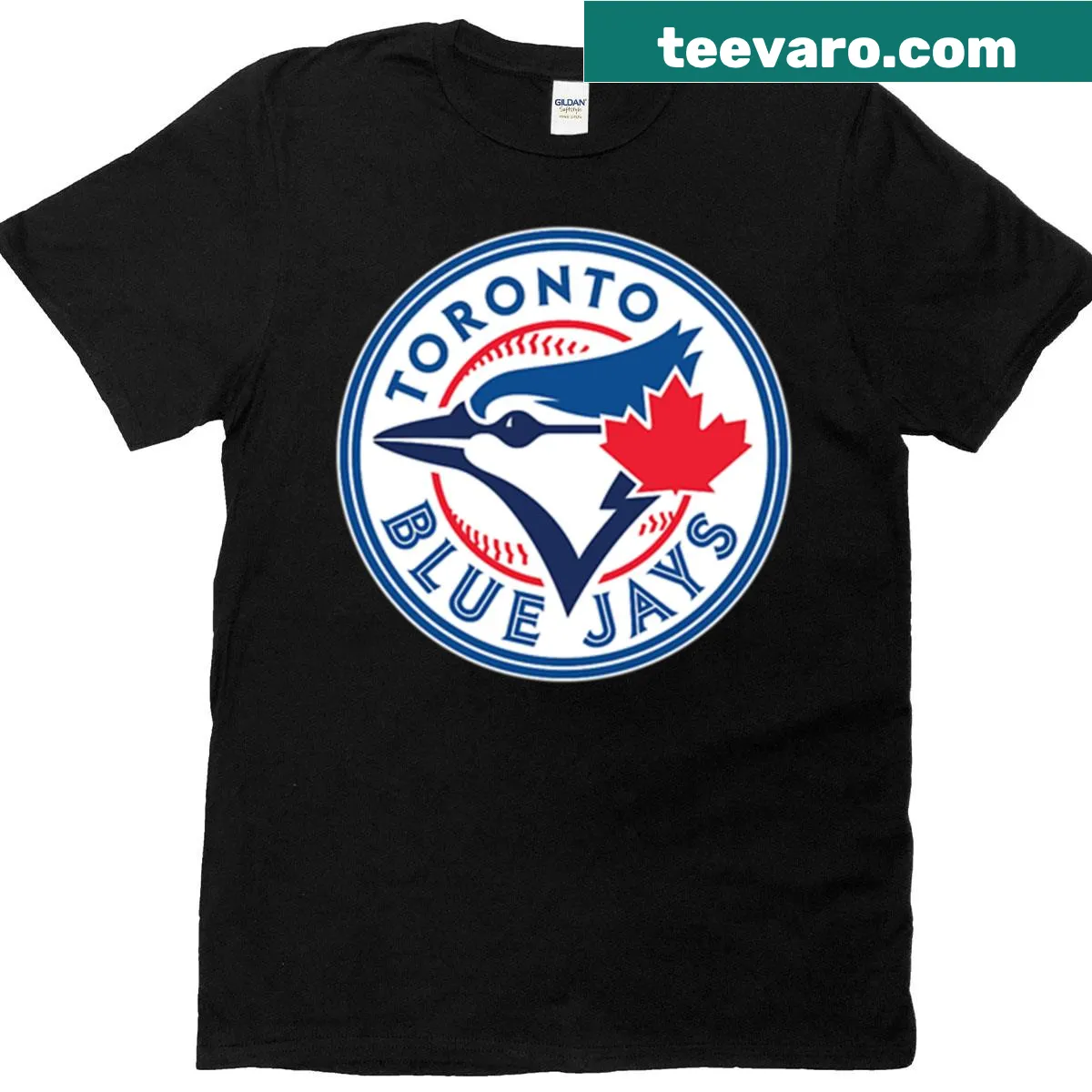 T-shirt with a playful illustration of a blue jay bird — on a men's t-shirt
