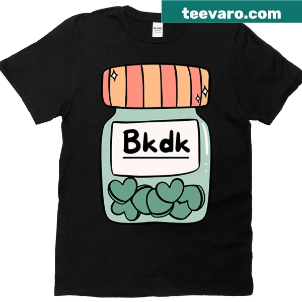 Humorous T-shirt featuring a pill bottle illustration
