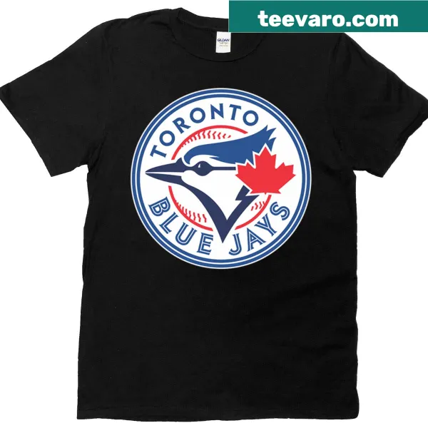 T-shirt featuring an illustration of blue jays