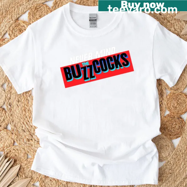 Nostalgic t-shirt featuring repetitive text about Buzzcocks
