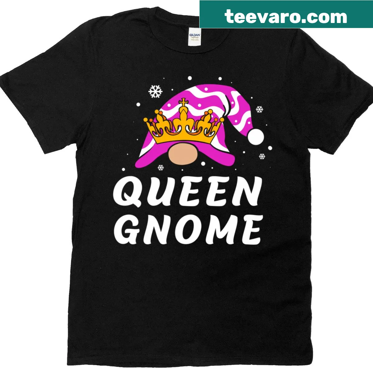 Whimsical Christmas Gnomes graphic on family matching t-shirt — on a men's t-shirt
