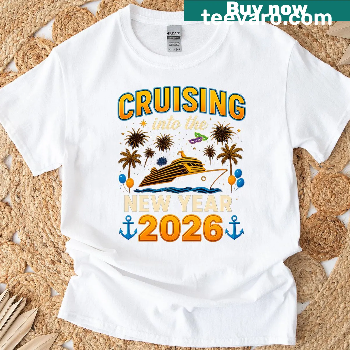Typography design celebrating the New Year 2026 — on a men's t-shirt