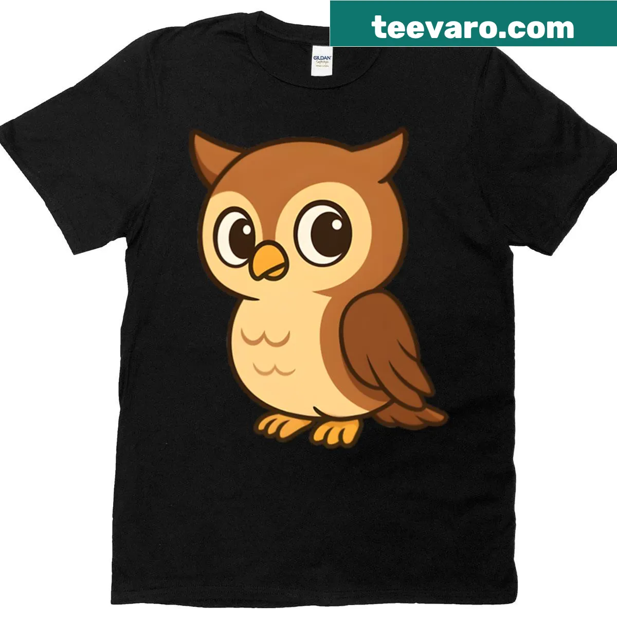 Adorable owl graphic T-shirt for animal lovers. — on a men's t-shirt