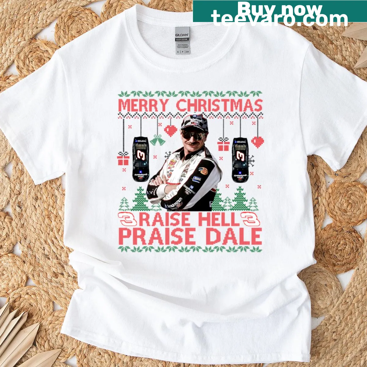 Dale Earnhardt tribute T-shirt with bold lettering — on a men's t-shirt