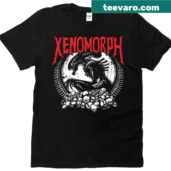 Death metal themed T-shirt featuring a xenomorph illustration