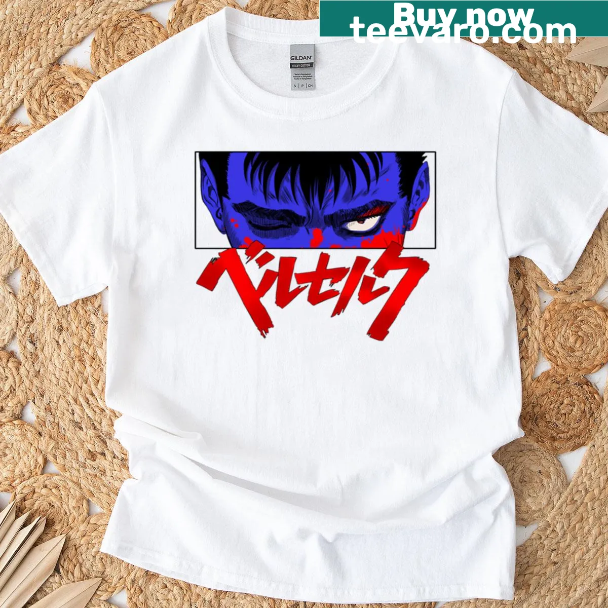 Abstract doodle typography graphic t-shirt — on a men's t-shirt