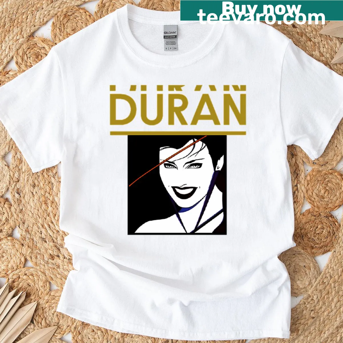 Vintage distressed band graphic for Drn'drn on a t-shirt. — on a men's t-shirt
