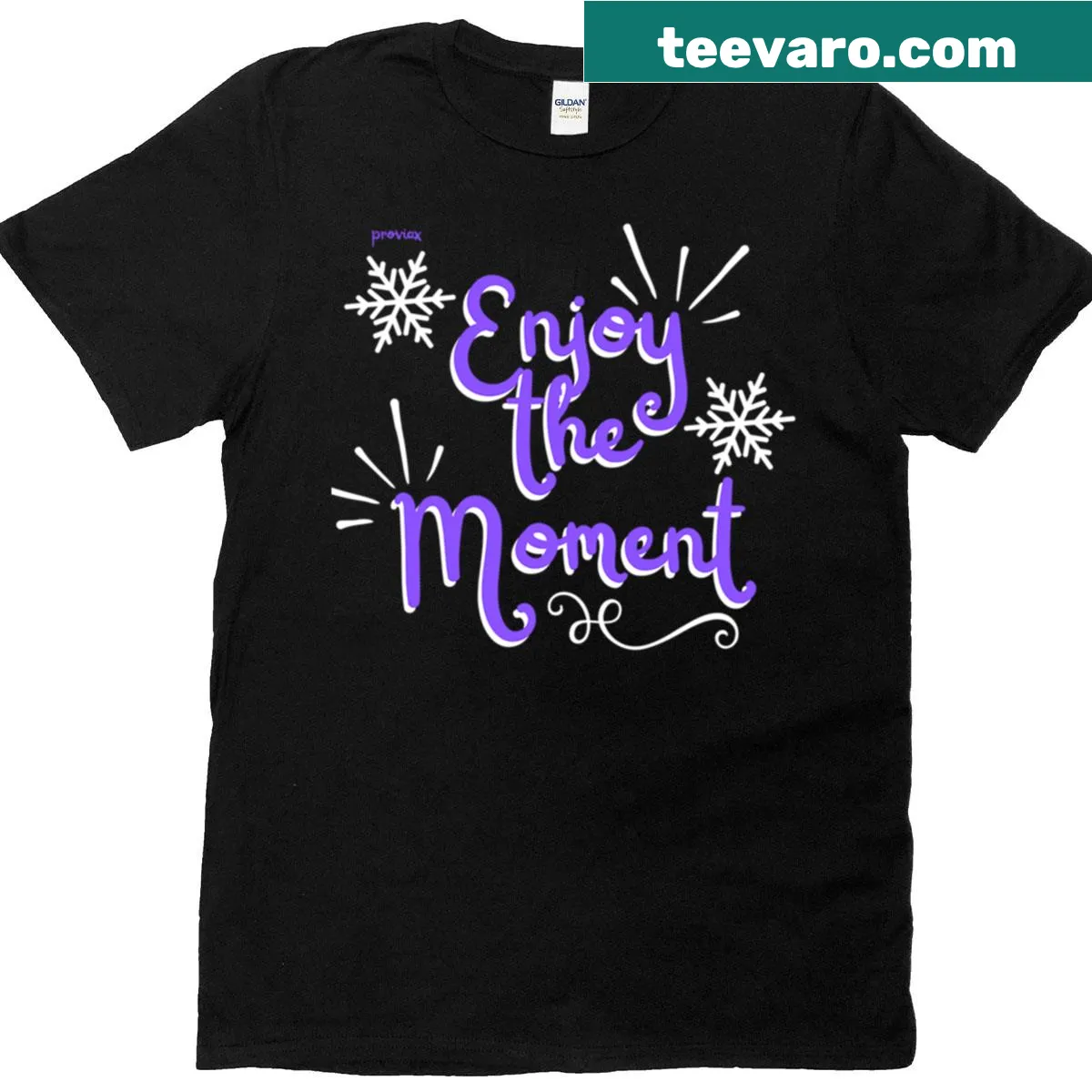 Inspirational Enjoy The Moment graphic T-shirt — on a men's t-shirt