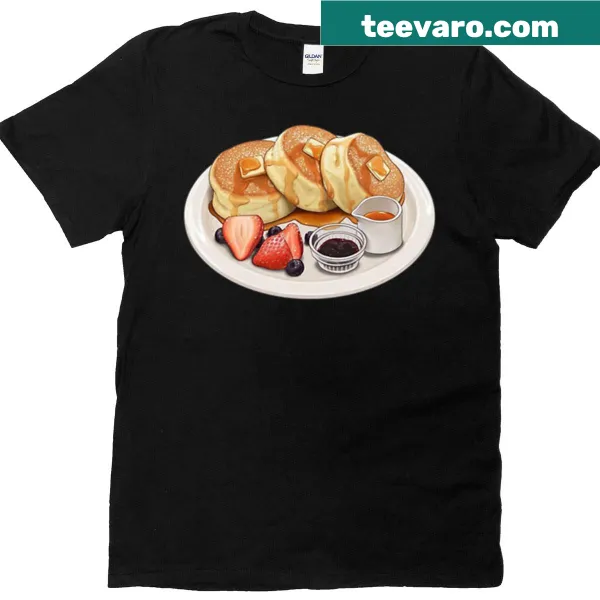 Cute fluffy pancakes t-shirt with a delightful illustration