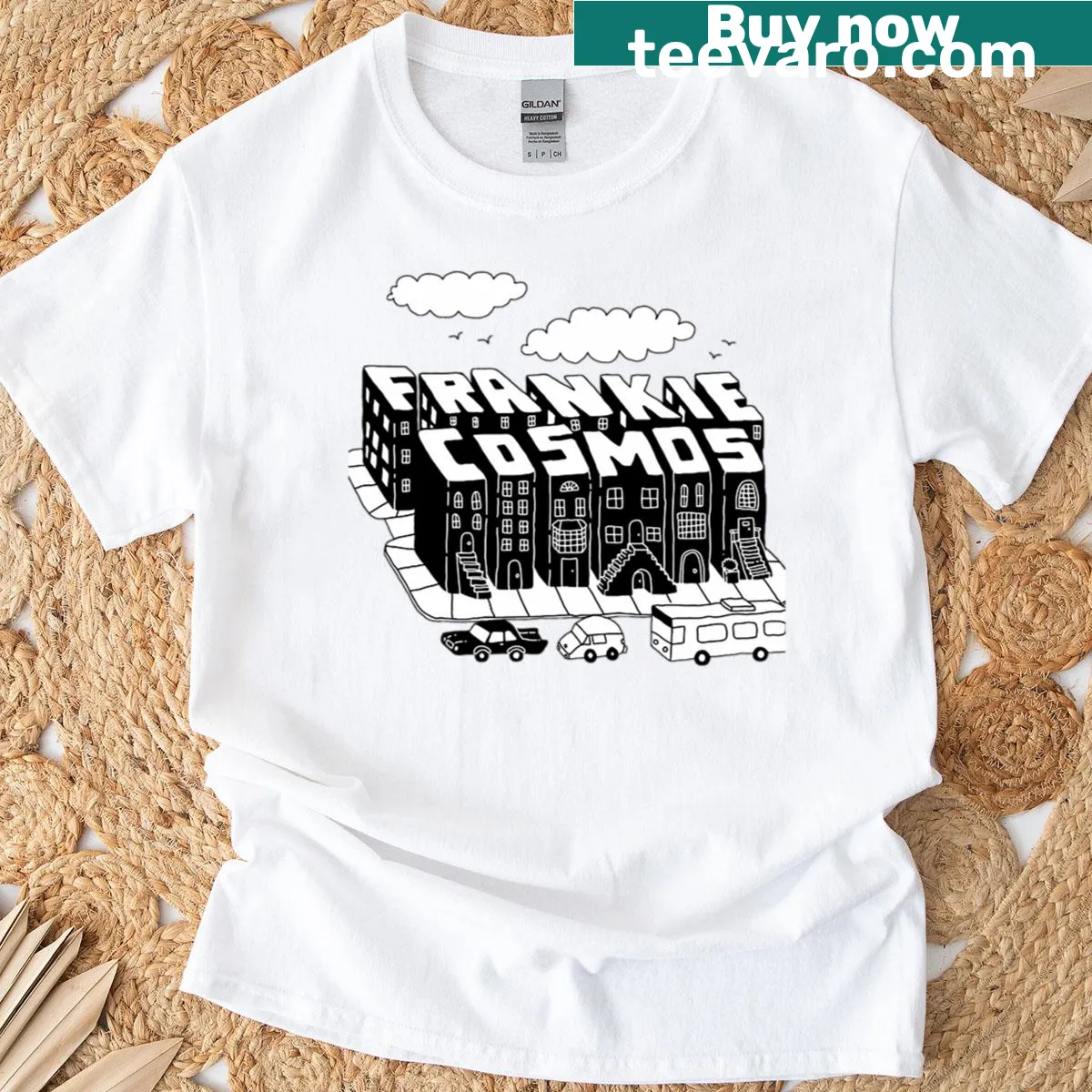 Frankie Cosmos t-shirt featuring a simple design — on a men's t-shirt