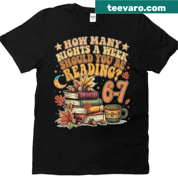 Cat reading graphic T-shirt for teachers