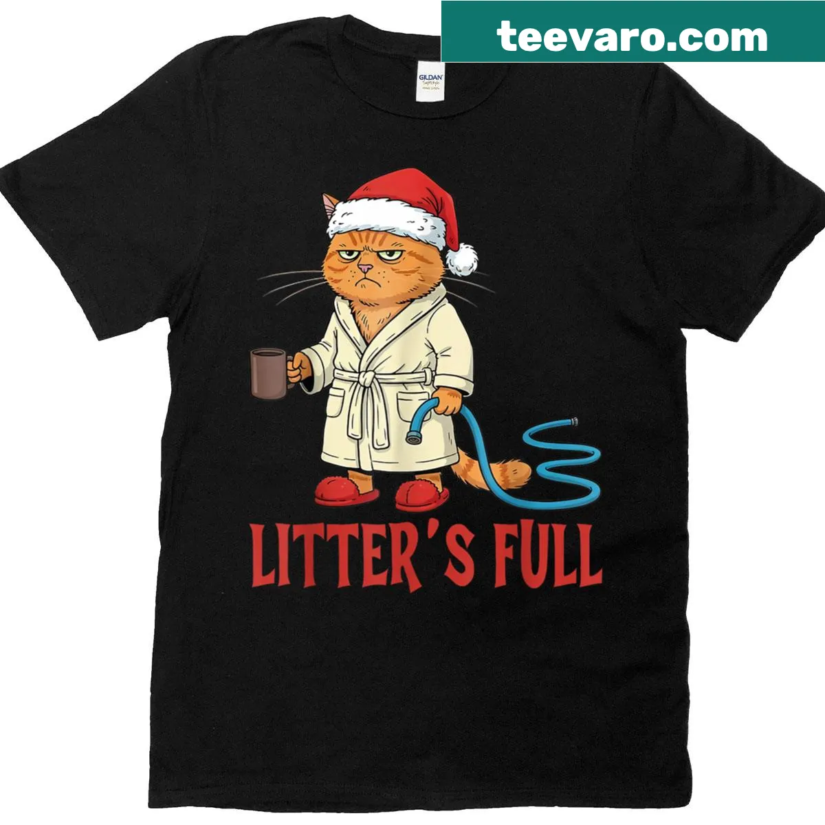 Humorous cat lover T-shirt with a parody design — on a men's t-shirt