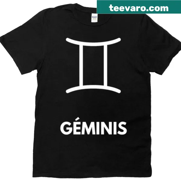 Minimalist Gemini T-shirt with abstract typography