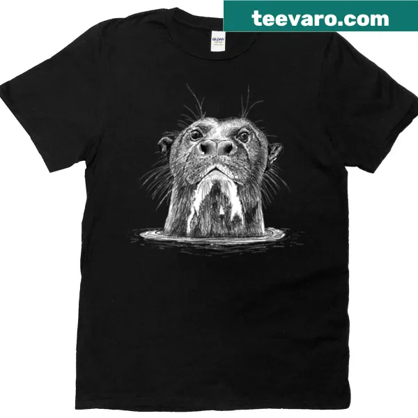 Funny T-shirt featuring a cartoon design of a giant otter