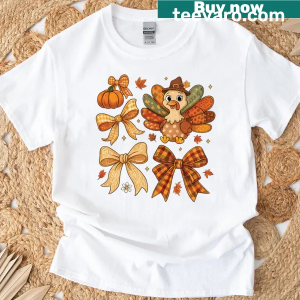 Cute Thanksgiving shirt for kids featuring a leopard turkey
