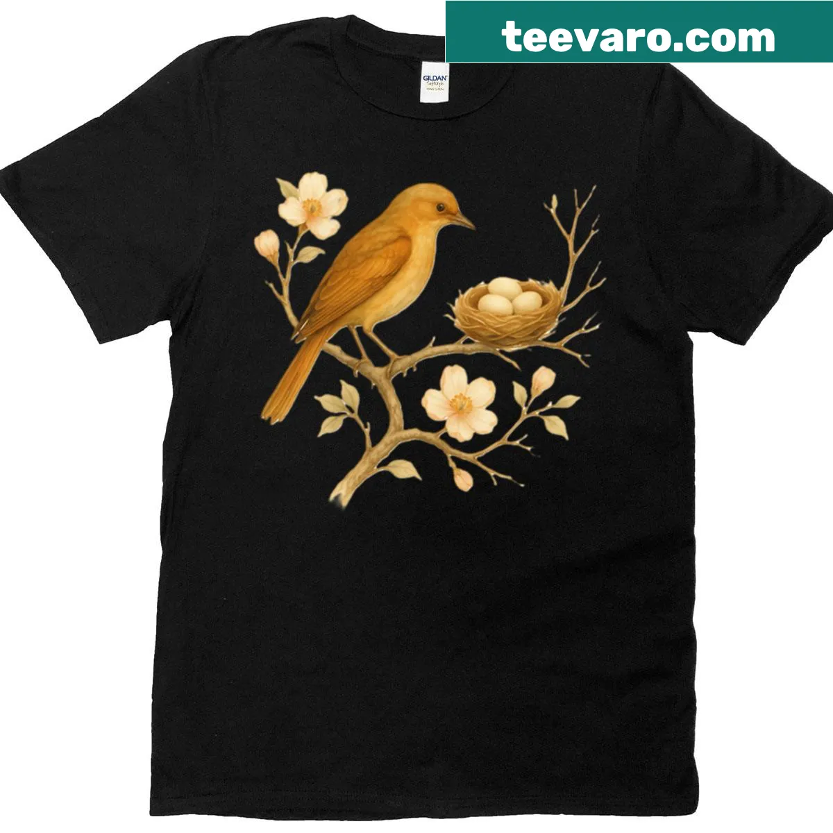 Vintage Guardian Of The Nest T-shirt with meaningful phrase — on a men's t-shirt