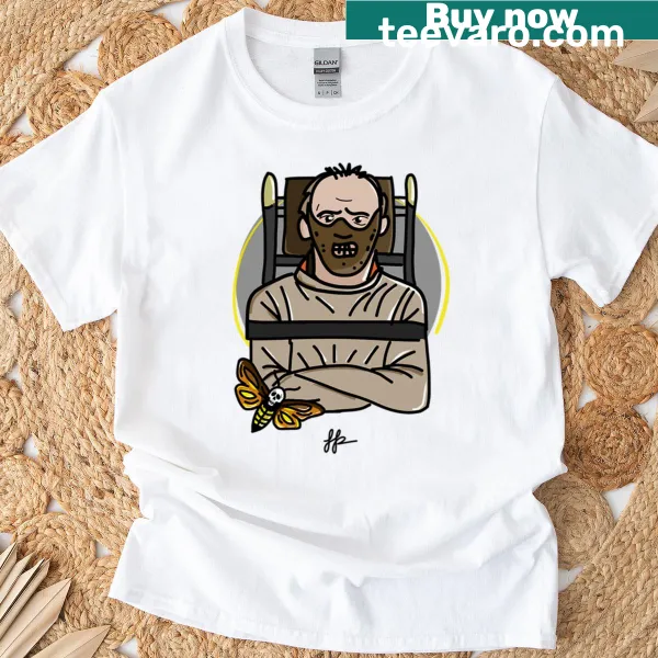 Fan art T-shirt featuring Hannibal Lecter from Silence of the Lambs