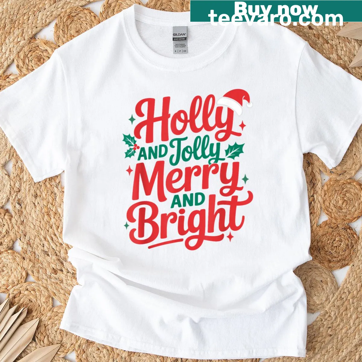 Cute matching family t-shirt for Christmas with whimsical text — on a men's t-shirt
