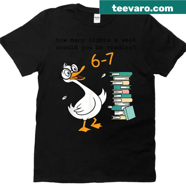Meme-inspired T-shirt for teachers about reading nights.