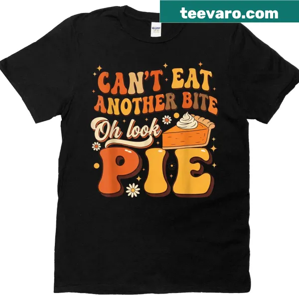 Funny retro t-shirt with pie joke for Thanksgiving celebrations