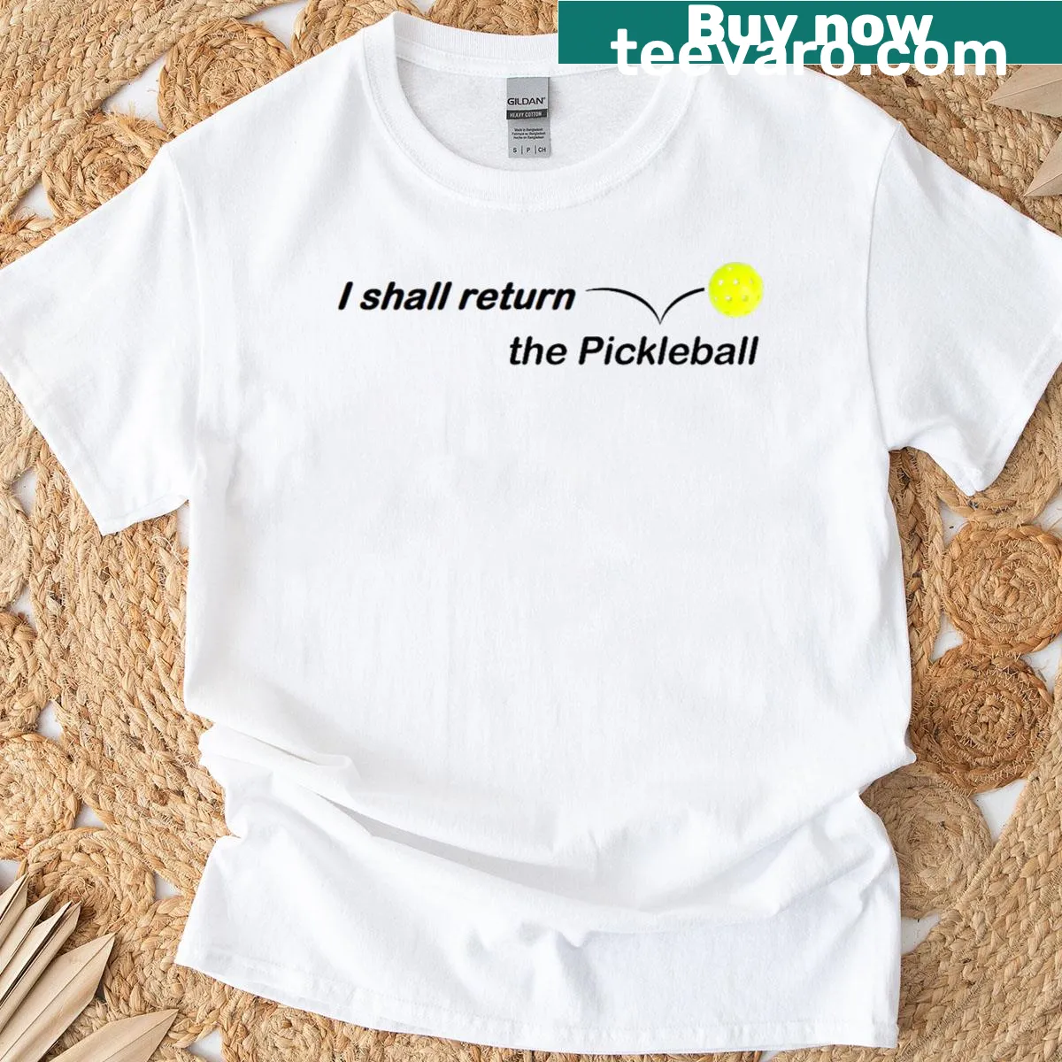 Inspirational pickleball saying on a premium t-shirt — on a men's t-shirt