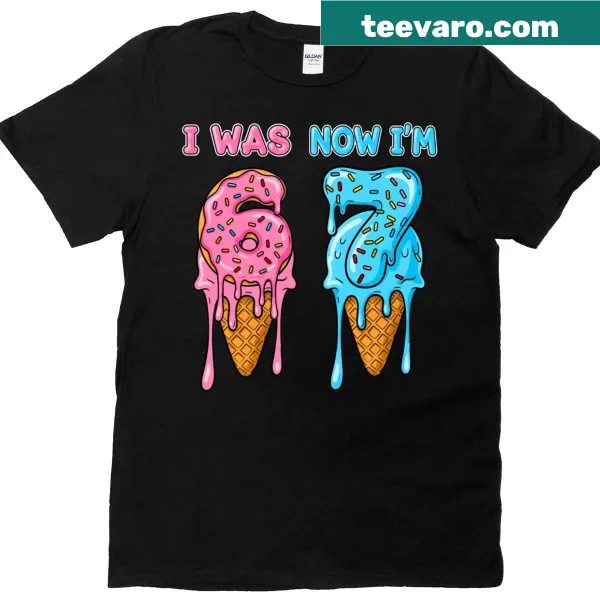 Fun T-shirt humorously celebrating turning 7 years old