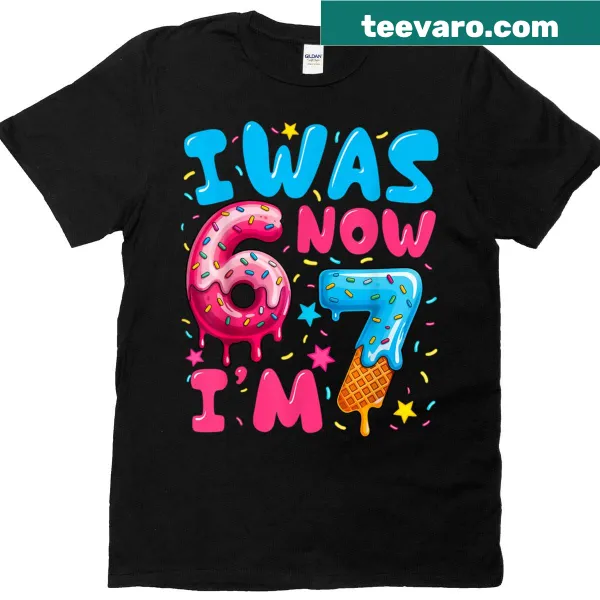Funny birthday shirt for kids turning 7