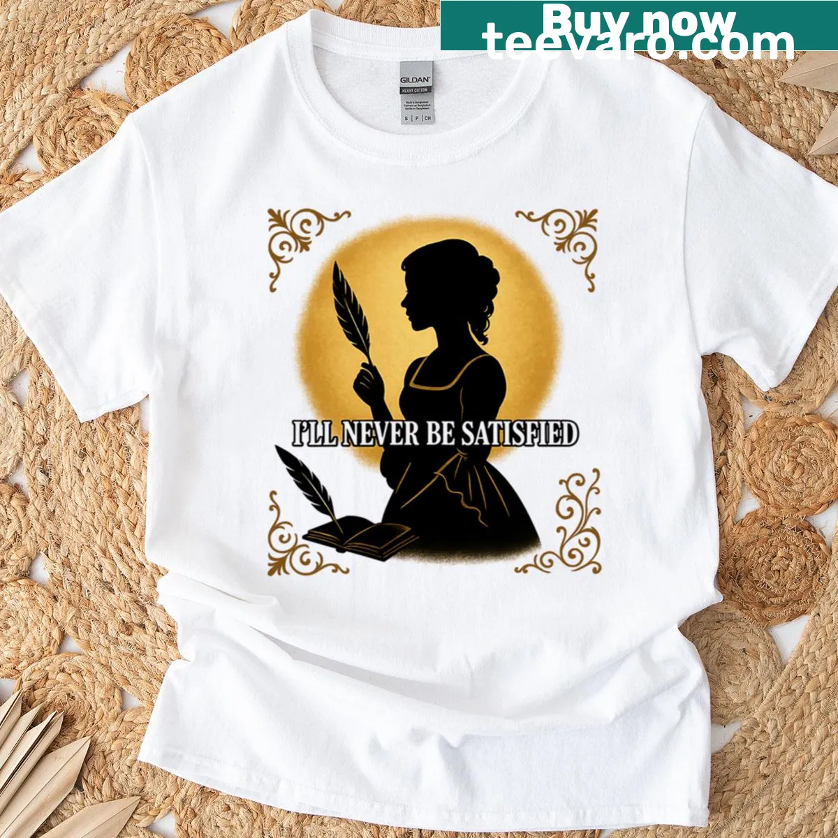 Funny T-shirt with the phrase I'll Never Be Satisfied — on a men's t-shirt