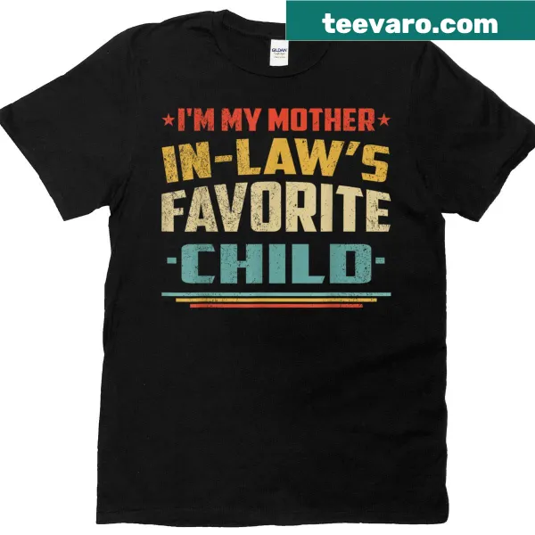Funny t-shirt declaring favorite child status, suitable for parents
