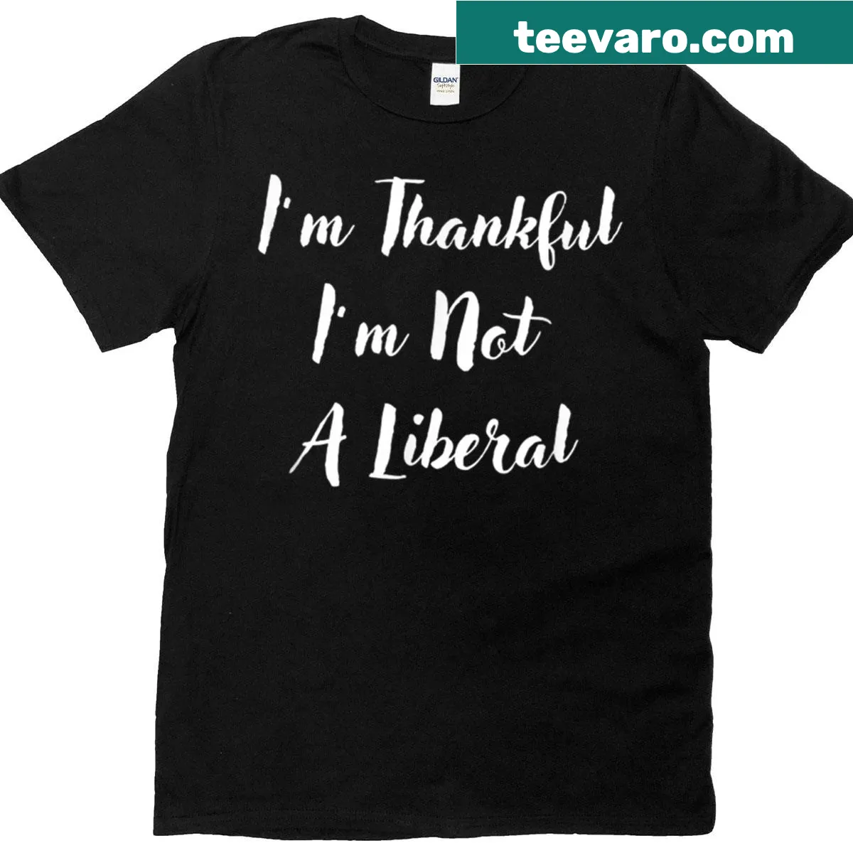 Funny Thanksgiving shirt with sarcastic text — on a men's t-shirt