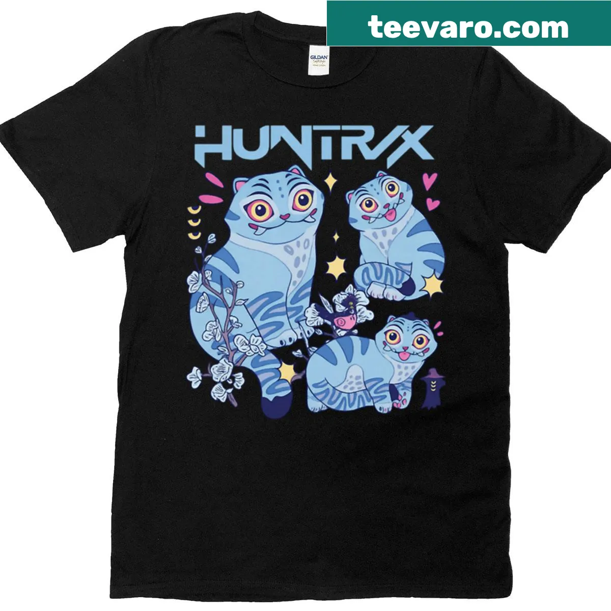 Kpop demon hunter t-shirt featuring a tiger design — on a men's t-shirt