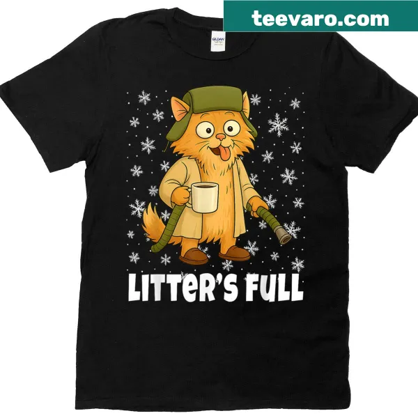 Sarcastic cat-themed Christmas T-shirt with a humorous phrase