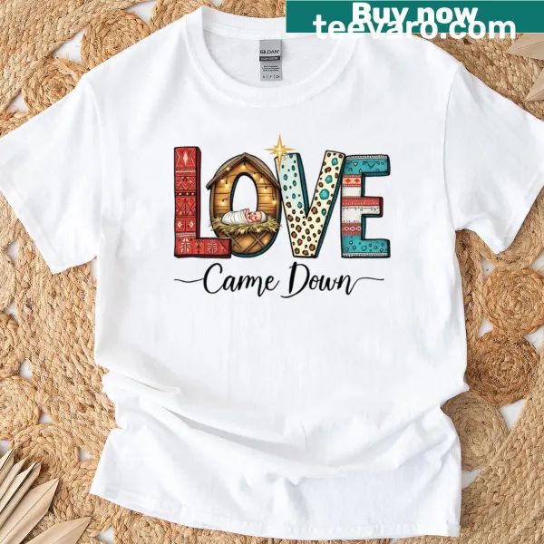 Nativity scene graphic featuring Baby Jesus and manger design