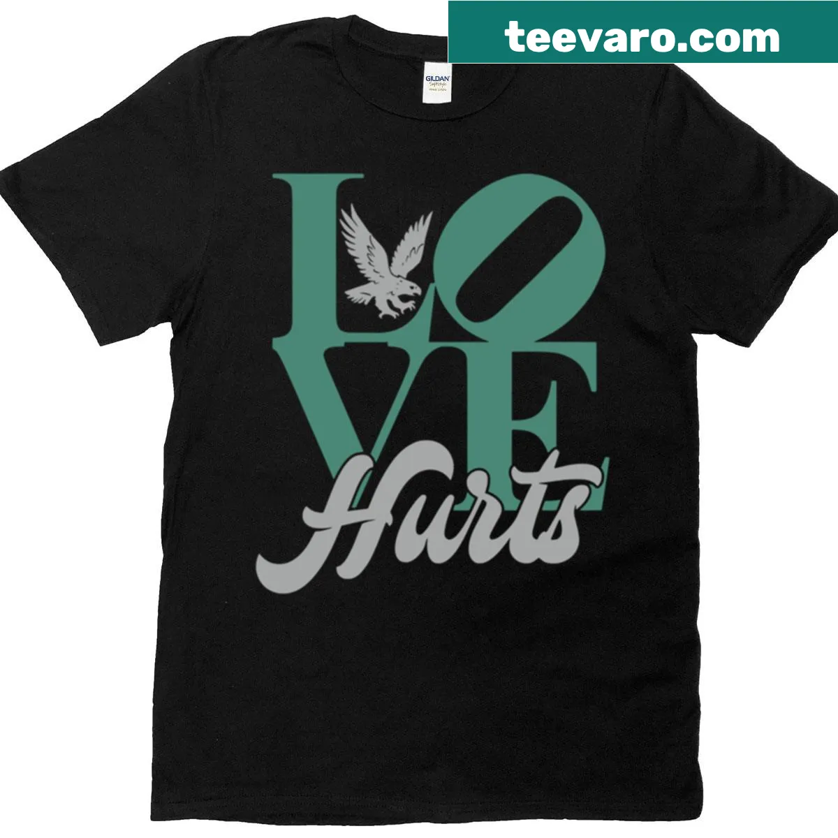 Humorous 'Loving Hurts' graphic — on a men's t-shirt