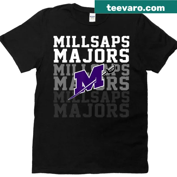 Vintage Millsaps College Athletics T-shirt with classic logo.