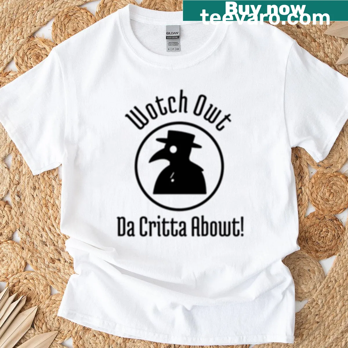 Funny critter-themed T-shirt with playful typography — on a men's t-shirt