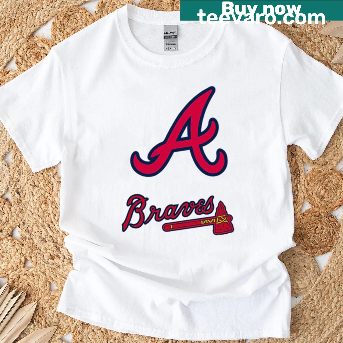 Bravery-themed Atlanta T-shirt for sports fans — on a men's t-shirt