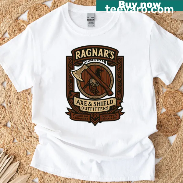Illustrative shirt inspired by Ragnar's Outfitters theme