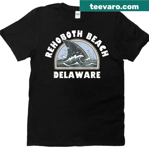 Rehoboth Beach T-shirt featuring a shark fin illustration