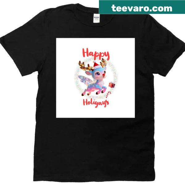 Whimsical t-shirt featuring a playful reindeer design