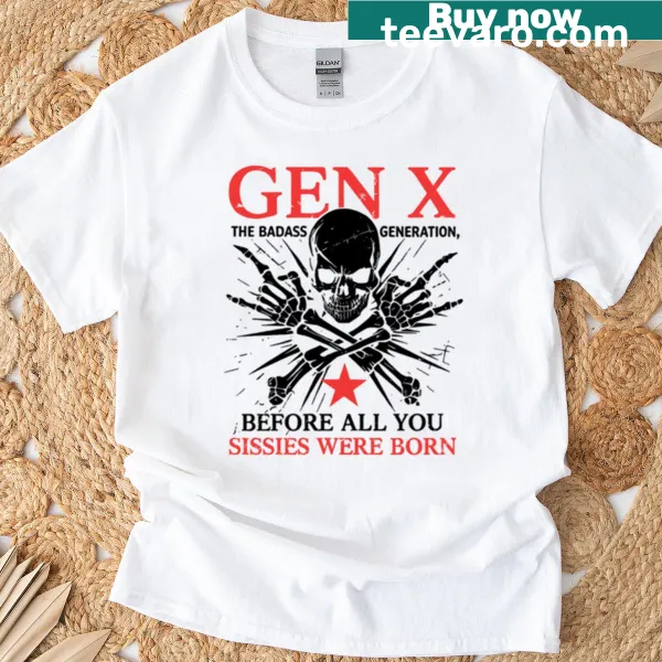 Retro t-shirt with bold text celebrating Generation X