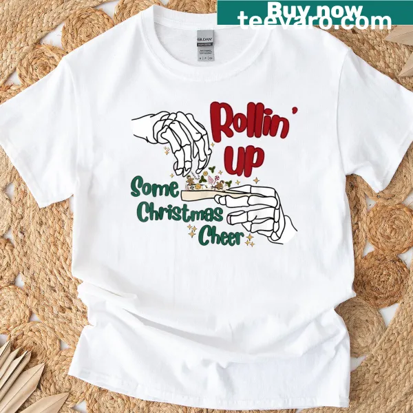 Skeleton hand with cookies design on a humorous pajama T-shirt